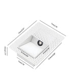 Recessed Motion Sensor LED Wall Light – dimensions diagram, square fitting, 15 cm