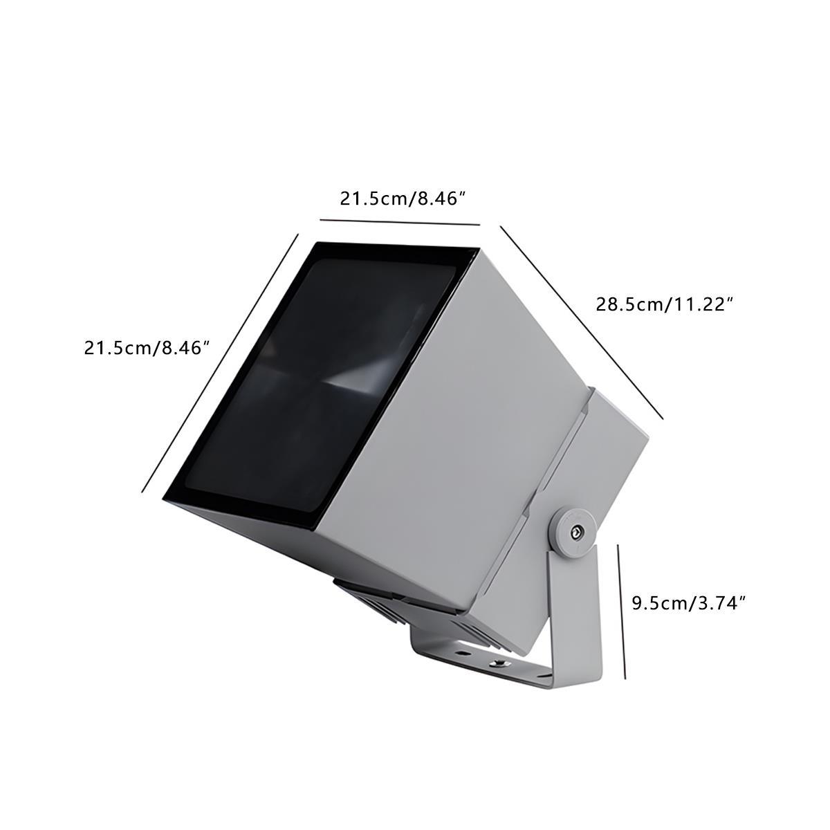 Outdoor RGB LED Tree Spotlight – dimensions diagram, 28.5 cm long