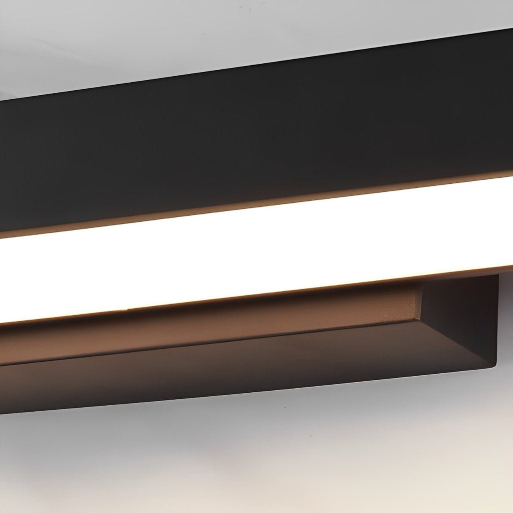 Rectangular Motion Sensor Outdoor Wall Light – close-up of the light strip and sensor