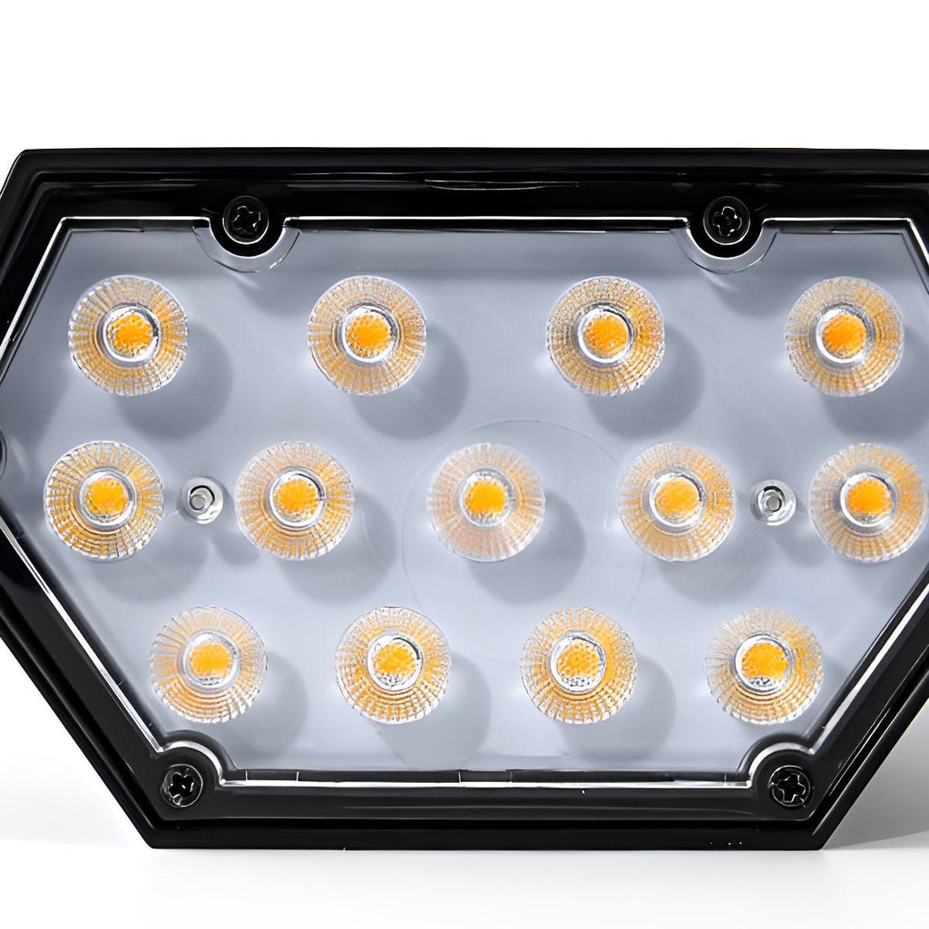 Solar LED Landscape Spotlight – close-up of the LED array, white background