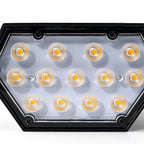 Solar LED Landscape Spotlight – close-up of the LED array, white background