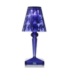 Kira Crystal Lamp – white background, blue finish