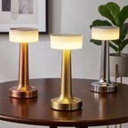 Pia Cordless Table Lamp – three colour finishes side by side