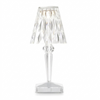 Kira Crystal Lamp – white background, clear finish