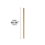 Linden Wooden LED Floor Lamp – dimensions diagram, 150 cm height