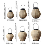 Hollis Wooden Candle Lantern – dimensions diagram, three sizes up to 34 cm