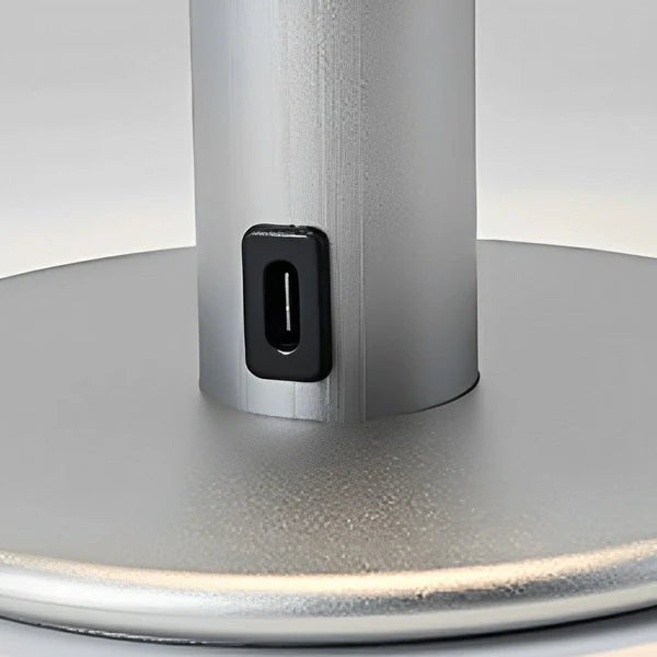 Fen Mushroom Touch Lamp – close-up of the charging port on the base