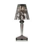 Kira Crystal Lamp – white background, smoke grey finish