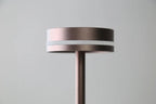 Halden Cordless Table Lamp – close-up of the lamp head, bronze finish