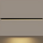 Slim Dimmable LED Linear Ceiling Light – front view lit against a plain wall
