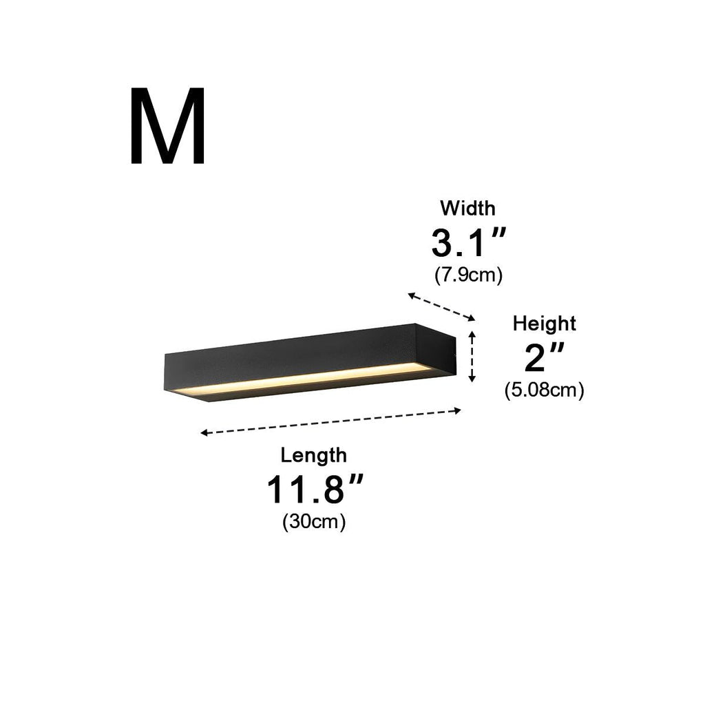 Slim Outdoor LED Wall Washer Light – dimensions diagram, 30 cm