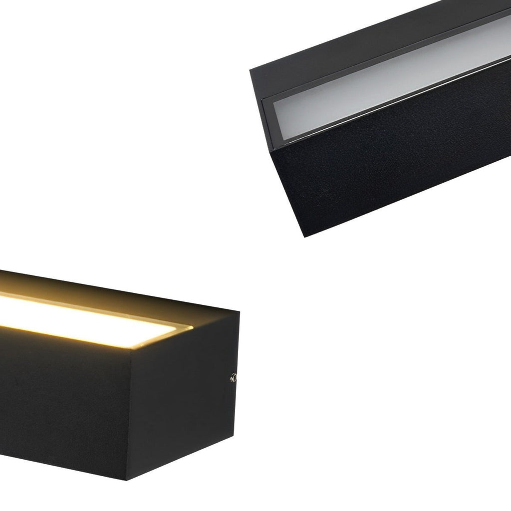 Slim Outdoor LED Wall Washer Light – two angles shown on a white background