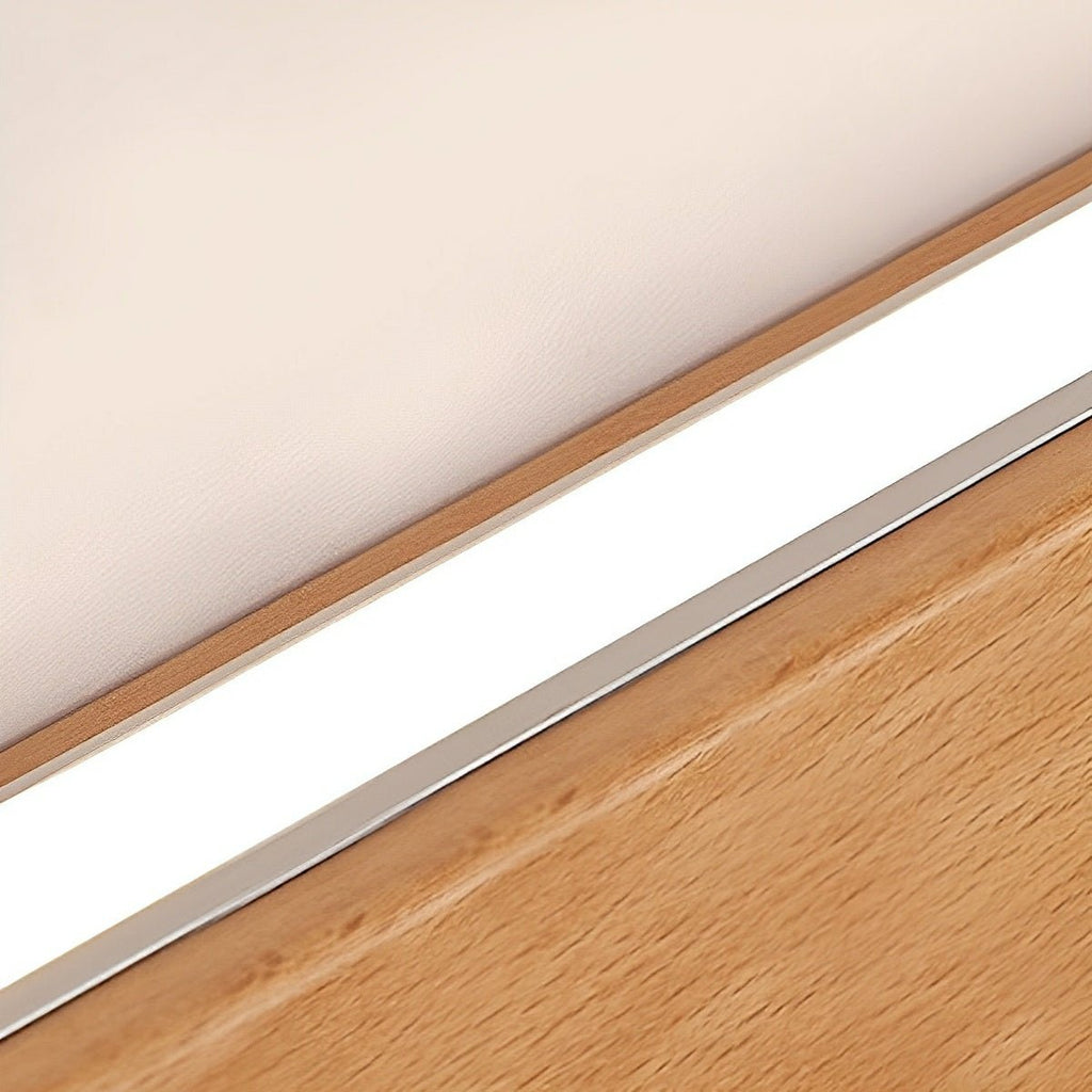 Wooden Up & Down LED Wall Light – white background studio shot, light switched off