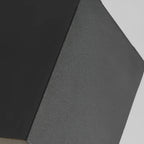 Square Outdoor Up & Down Wall Light – extreme close-up of the matte black finish