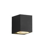 Square Outdoor Up & Down Wall Light – angled view on a white background