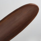 Scandinavian Wood Finish Ceiling Fan with Light – close-up of a wood blade tip, grain detail