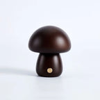 Otto Mushroom Table Lamp – white background, espresso finish, small size