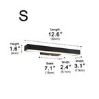 Rectangular Motion Sensor Outdoor Wall Light – dimensions diagram, 32 cm long