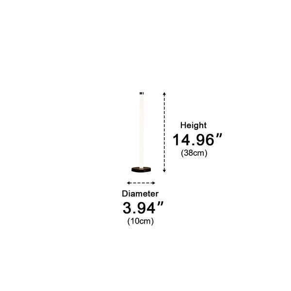 Slimline 360 LED Floor Lamp – dimensions diagram, 38 cm