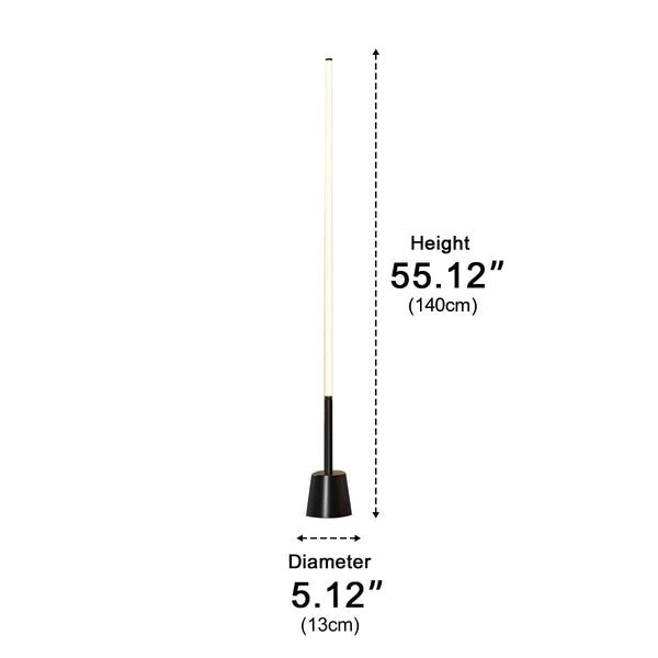 Slimline 360 LED Floor Lamp – dimensions diagram, 140 cm