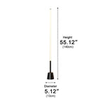Slimline 360 LED Floor Lamp – dimensions diagram, 140 cm