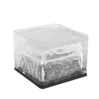 Solar Ice Brick Garden Lights – unlit on a white background