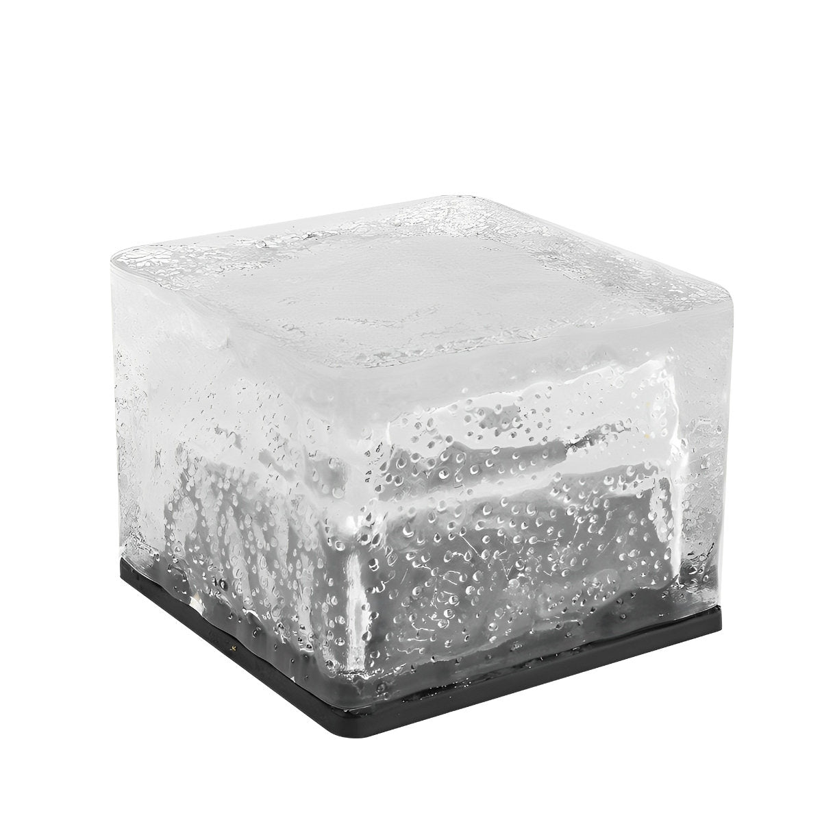 Solar Ice Brick Garden Lights – unlit on a white background