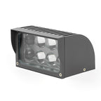 IP65 Outdoor LED Waterfall Wall Light – white background, side angle view