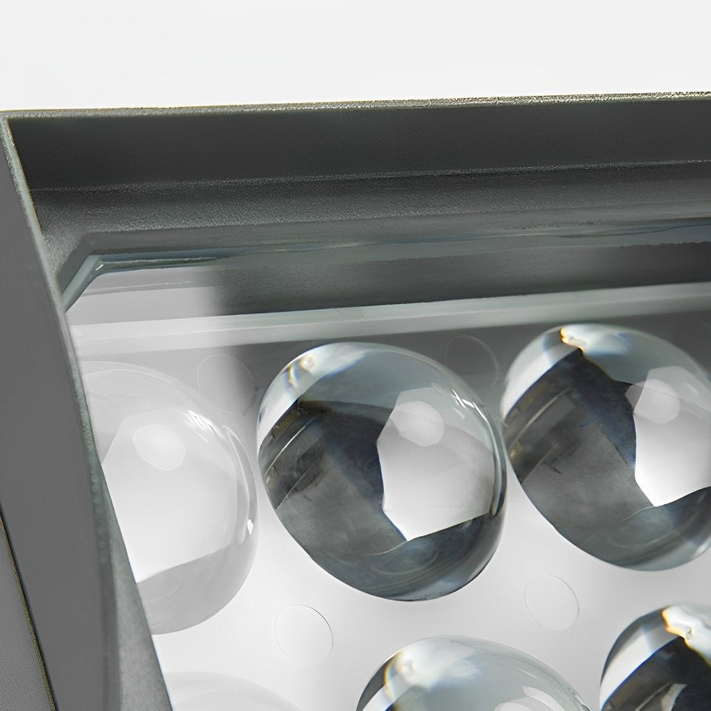 IP65 Outdoor LED Waterfall Wall Light – close-up of the multi-lens LED array