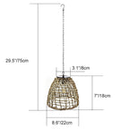 Solar Bell Outdoor Pendant Lantern – dimensions diagram, 22 cm
