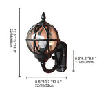 Bird's Nest Outdoor Wall Lantern – dimensions diagram, three size options