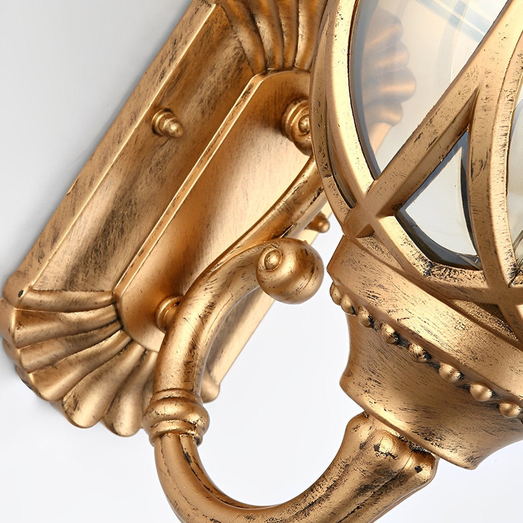 Bird's Nest Outdoor Wall Lantern – close-up of the wall mounting bracket