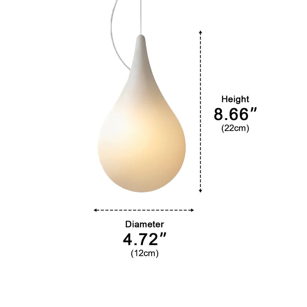 Water Drop Outdoor Pendant Light – dimensions diagram, 22 cm height
